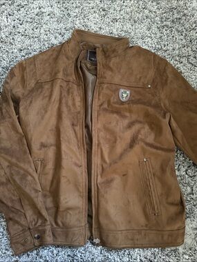 Tea Collection Chest Crest Brown Bomber Jacket